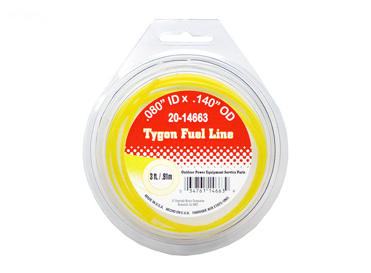 Rotary # 14663 3' PACKAGE FUEL LINE .080 ID X .140 OD