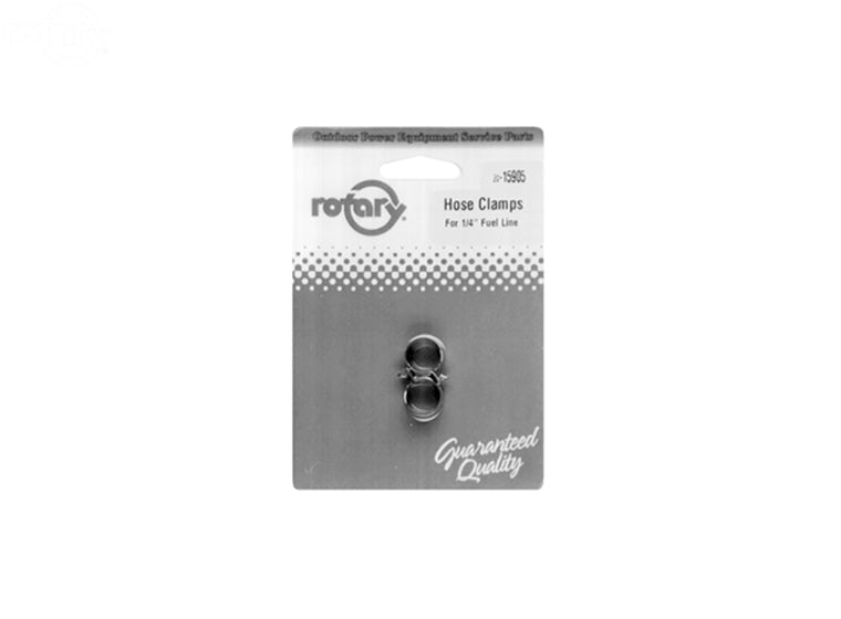 Rotary # 15905 HOSE CLAMPS 1/4" LINE NITRILE (CARDED) Pack of 5