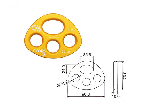 Rotary # 16982 THREE HOLE RIGGING PLATE FROM KONG