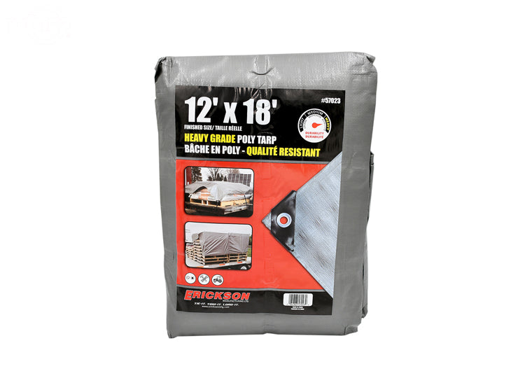 Rotary # 17411 HEAVY DUTY POLY TARP 12' X 18' SILVER