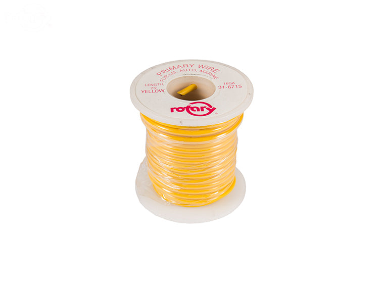 ROTARY # 6715 PRIMARY WIRE YELLOW 16 AWG 25'