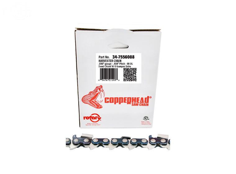 ROTARY # 7556088 HARVESTER SAW CHAIN LOOP 88DL .404"