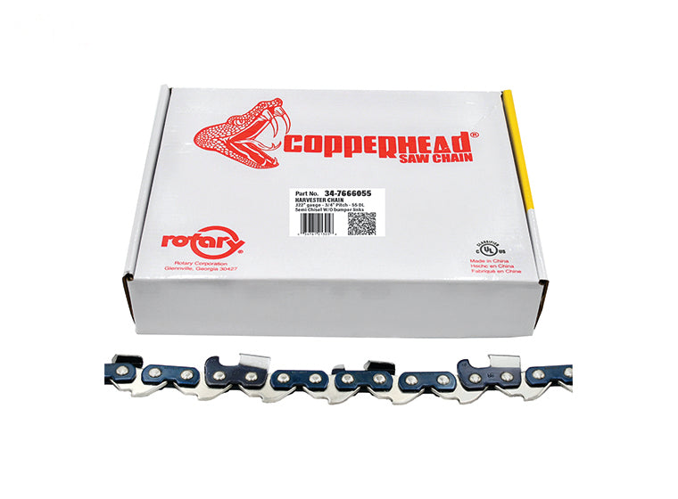 ROTARY # 7666055 HARVESTER SAW CHAIN LOOP 55DL 3/4"