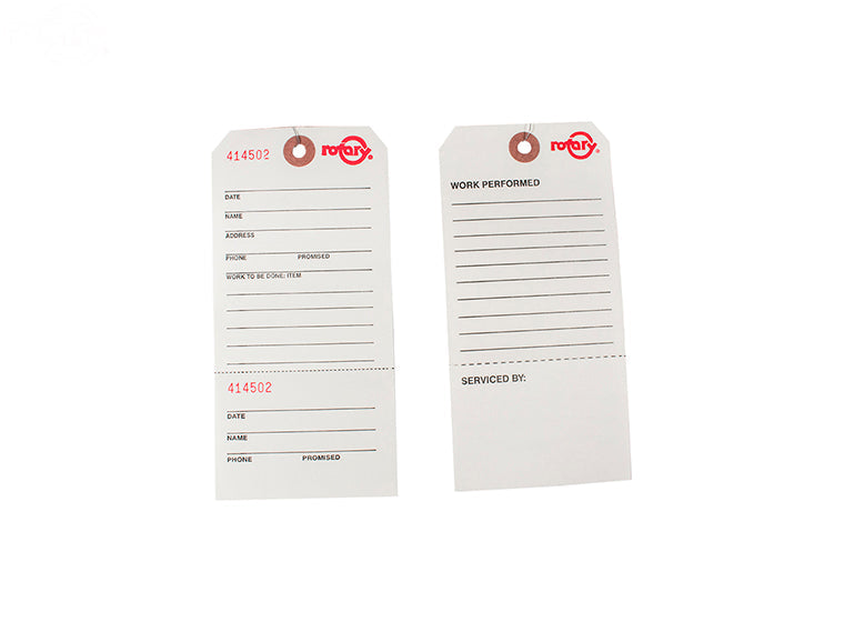 Rotary # 9087 ROTARY REPAIR TAGS- PKG OF 100 Pack of 100