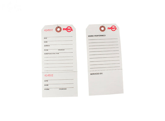 Rotary # 9087 ROTARY REPAIR TAGS- PKG OF 100 Pack of 100