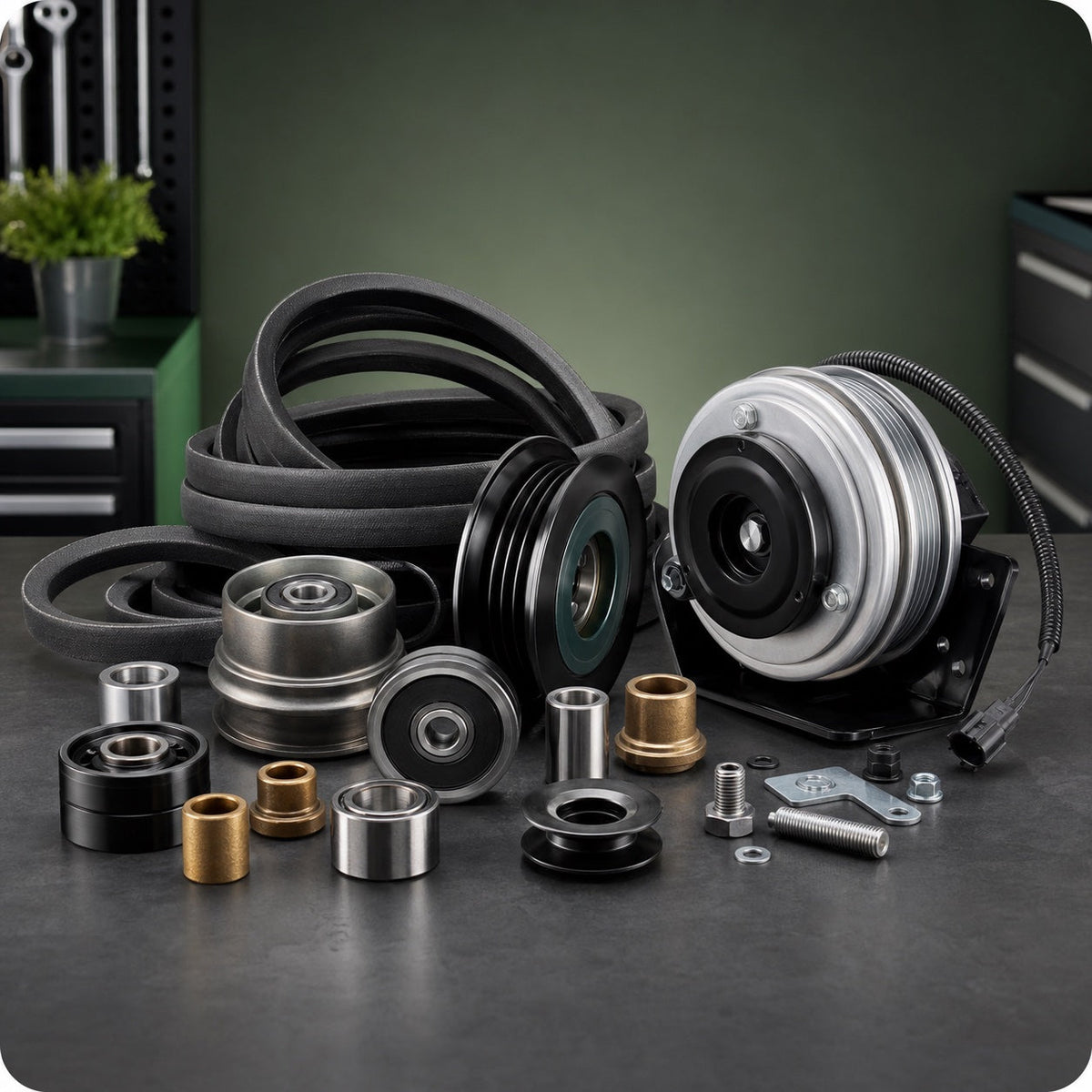 AI-generated bushings, bearings, pulleys and small drive parts product image for Electric Starter 435-371 for Kawasaki 99999-7080